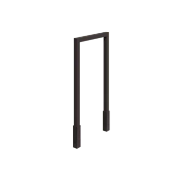 Pergola i stål - Rak - 150 x 230 cm - RAL7016 matt (antracitgrå) - Med betongplint