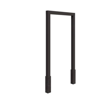 Pergola i stål - Rak - 150 x 230 cm - Annan RAL-färg - Med betongplint