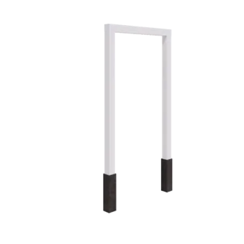 Pergola i stål - Rak - 150 x 230 cm - RAL9010 matt (vit) - Med betongplint