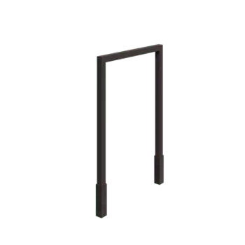 Pergola i stål - Rak - 200 x 230 cm - RAL7016 matt (antracitgrå) - Med betongplint