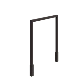 Pergola i stål - Rak - 250 x 230 cm - RAL7016 matt (antracitgrå) - Med betongplint