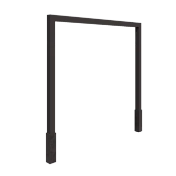 Pergola i stål - Rak - 300 x 230 cm - Annan RAL-färg - Med betongplint