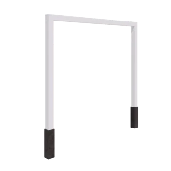 Pergola i stål - Rak - 300 x 230 cm - RAL9010 matt (vit) - Med betongplint