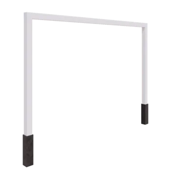 Pergola i stål - Rak - 400 x 230 cm - RAL9010 matt (vit) - Med betongplint