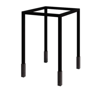 Pergola i stål - Fyrkant - 224 x 200 x 230 cm - RAL9005 matt (svart) - Med betongplint