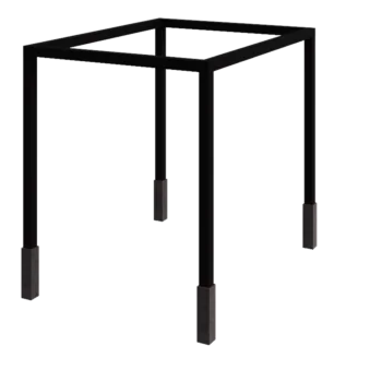 Pergola i stål - Rektangel - 324 x 250 x 230 cm - RAL9005 matt (svart) - Med betongplint