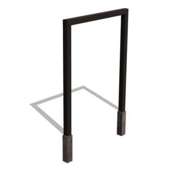 Pergola i stål - Rak - 200 x 230 cm - RAL9005 matt (svart) - Utan betongplint