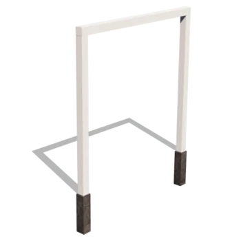 Pergola i stål - Rak - 250 x 230 cm - RAL9010 matt (vit) - Med betongplint