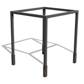 Pergola i stål - Fyrkant - 274 x 250 x 230 cm - RAL9005 matt (svart) - Utan betongplint