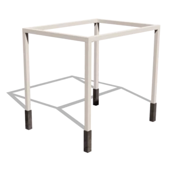Pergola i stål - Rektangel - 324 x 250 x 230 cm - RAL9010 matt (vit) - Utan betongplint