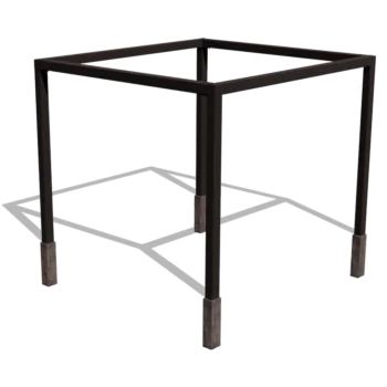 Pergola i stål - Fyrkant - 324 x 300 x 230 cm - RAL9005 matt (svart) - Utan betongplint