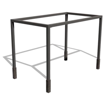 Pergola i stål - Rektangel - 424 x 250 x 230 cm - RAL9005 matt (svart) - Med betongplint