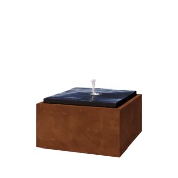 Fontän i cortenstål - Orin - 80 x 80 x 40 cm - Med LED-belysning