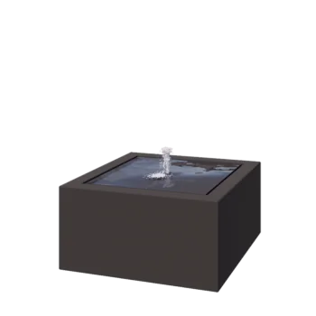 Fontän i aluminium - Lyra - 80 x 80 x 40 cm - Annan RAL-färg - Med LED-belysning