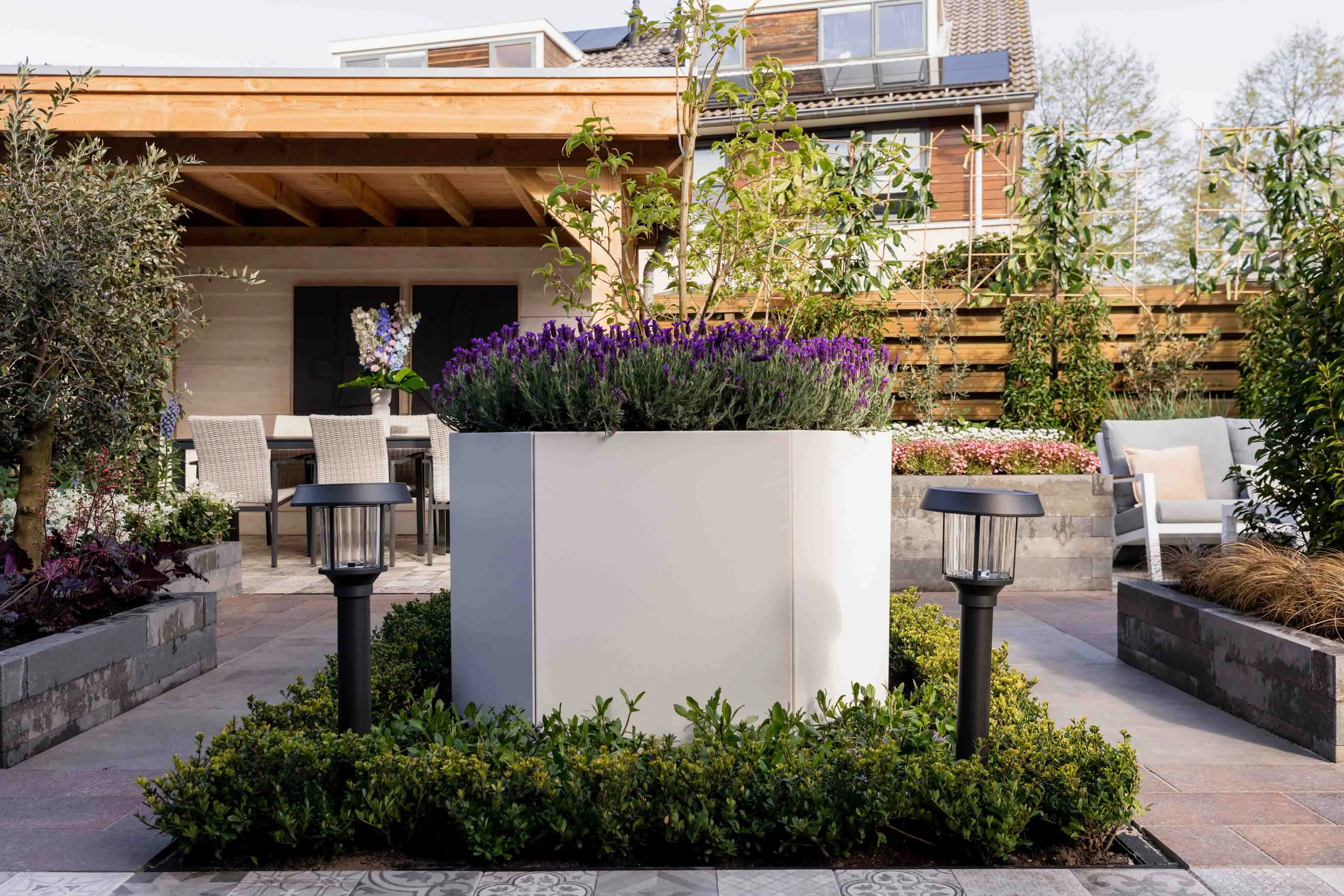 Trädgårds inspiration: stora planteringslådor för utomhusbruk