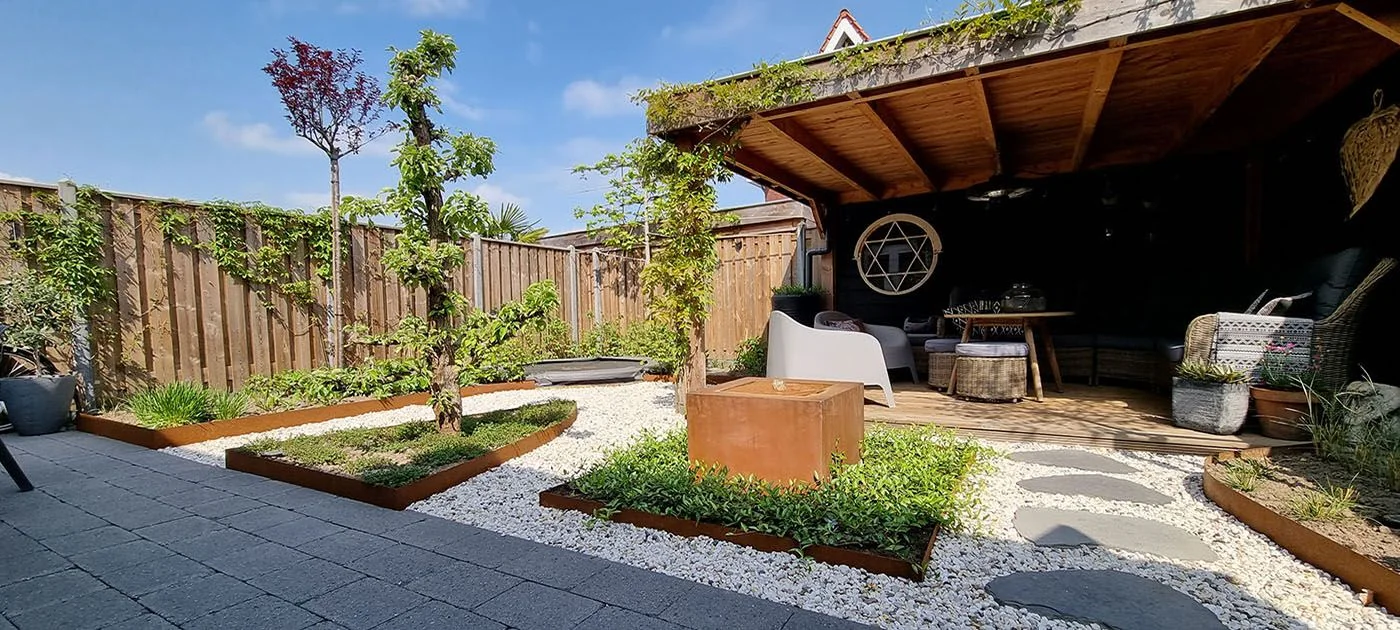 Cortenståls kantsten i trädgården: komplett steg-för-steg-guide